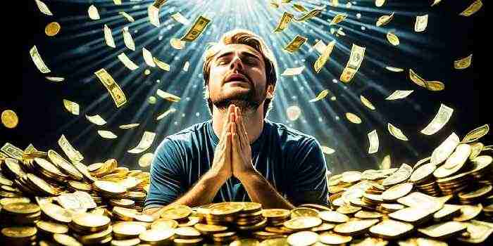 Financial Breakthroughs Await!
Depicting a man receiving an abundance of money through prayer, symbolizing the potential of Angels of God's Power Prayers