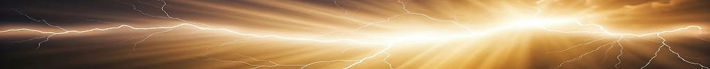 A powerful lightning bolt piercing storm clouds, with radiant light breaking through, symbolizing divine guidance and clarity in challenges.